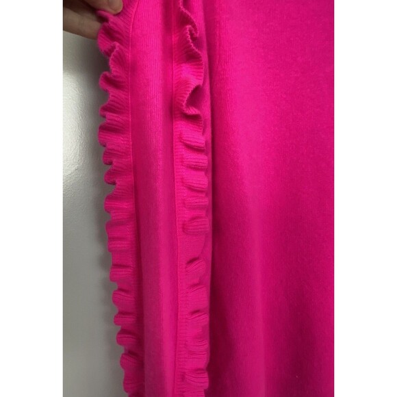 Lilly PULITZER Vibrant Cashmere Pink Ruffle Georgetta Sweater - Picture 6 of 13